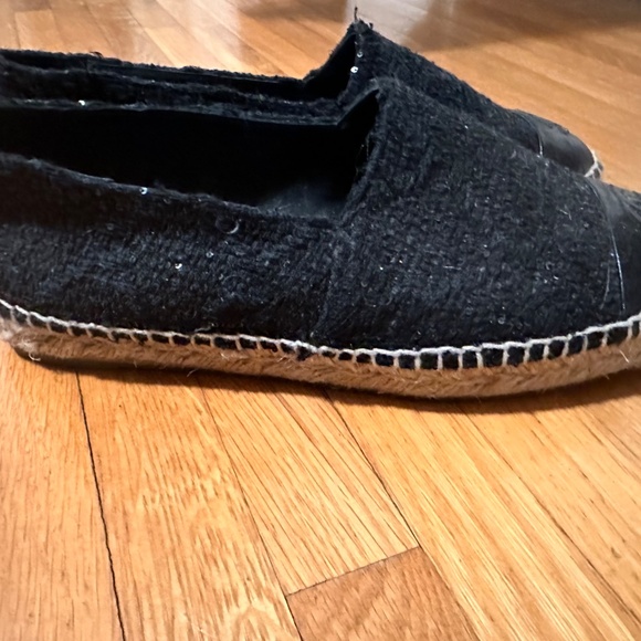 100% GENUINE Chanel Tweed & Leather CC Cap Toe Espadrille Flats Size NIB Sz 39 - Picture 9 of 9